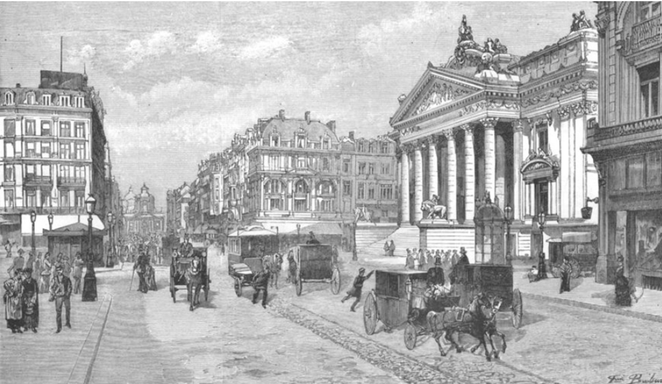 Bruxelles. La Bourse - vers 1880